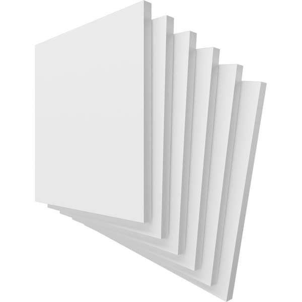 7 3/4W X 7 3/4H X 3/8T PVC Hobby Boards, Unfinished, 6PK